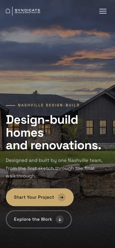 The new homepage on a phone